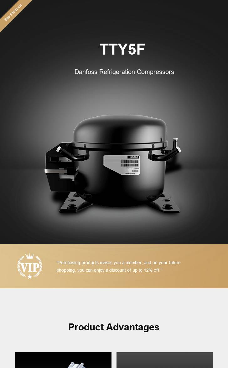Danfoss Compressor TTY5F, technical parameters pdf, structure diagram
